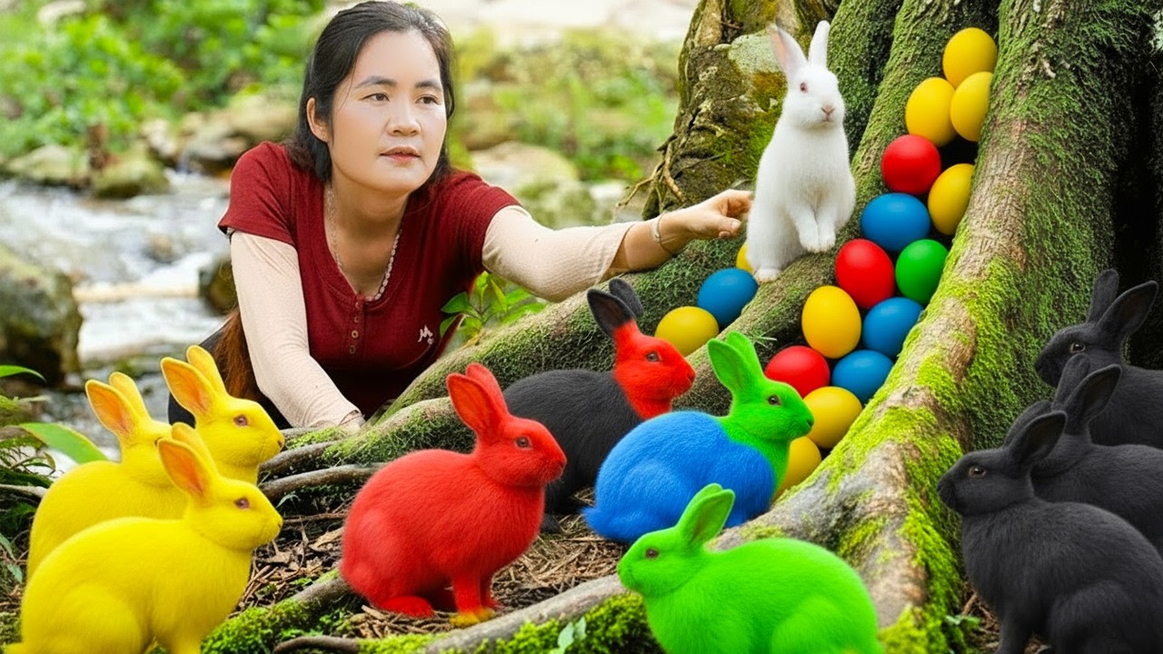 Harvesting GIANT WILD RABBITS & FRESH EGGS in the Forest & Goes Market to Sell – Survival Life