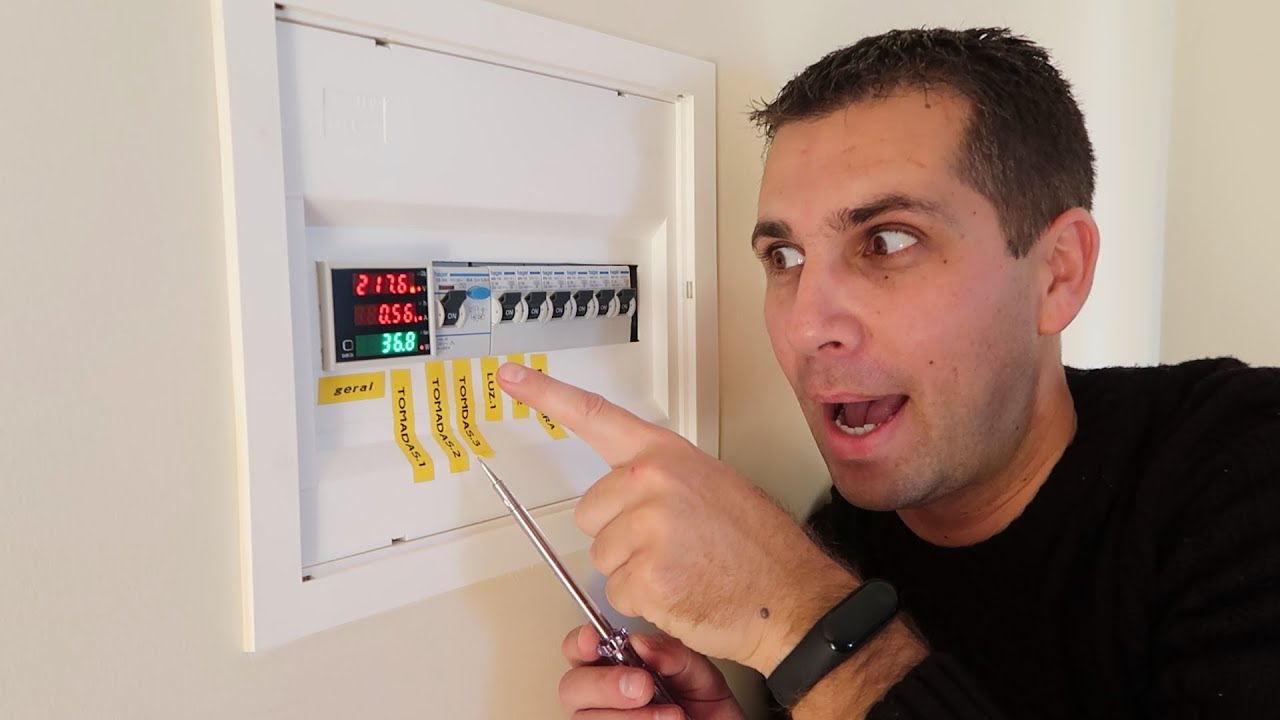 COMO INSTALAR um Medidor de Consumo ENERGÉTICO Económico   Din rail LED, Voltagem, Amperimetro