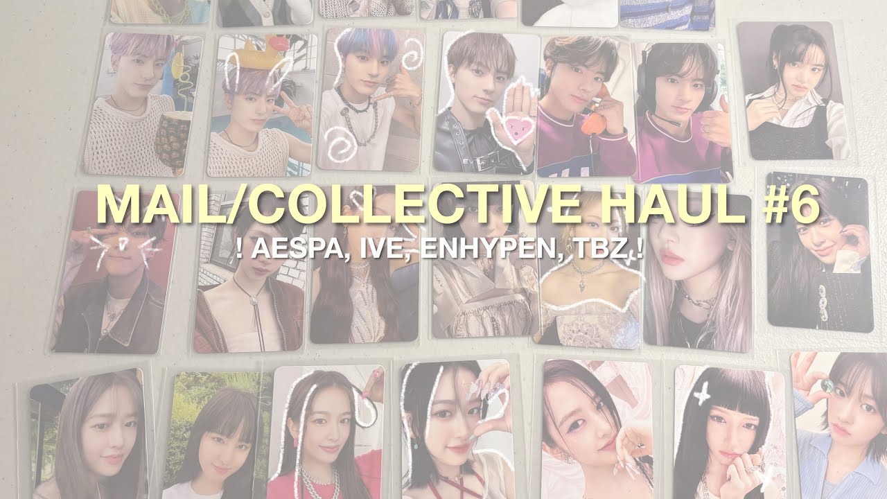 mail/collective haul #6 ⋆. 𐙚 ̊ (enhypen, aespa, ive, & tbz)