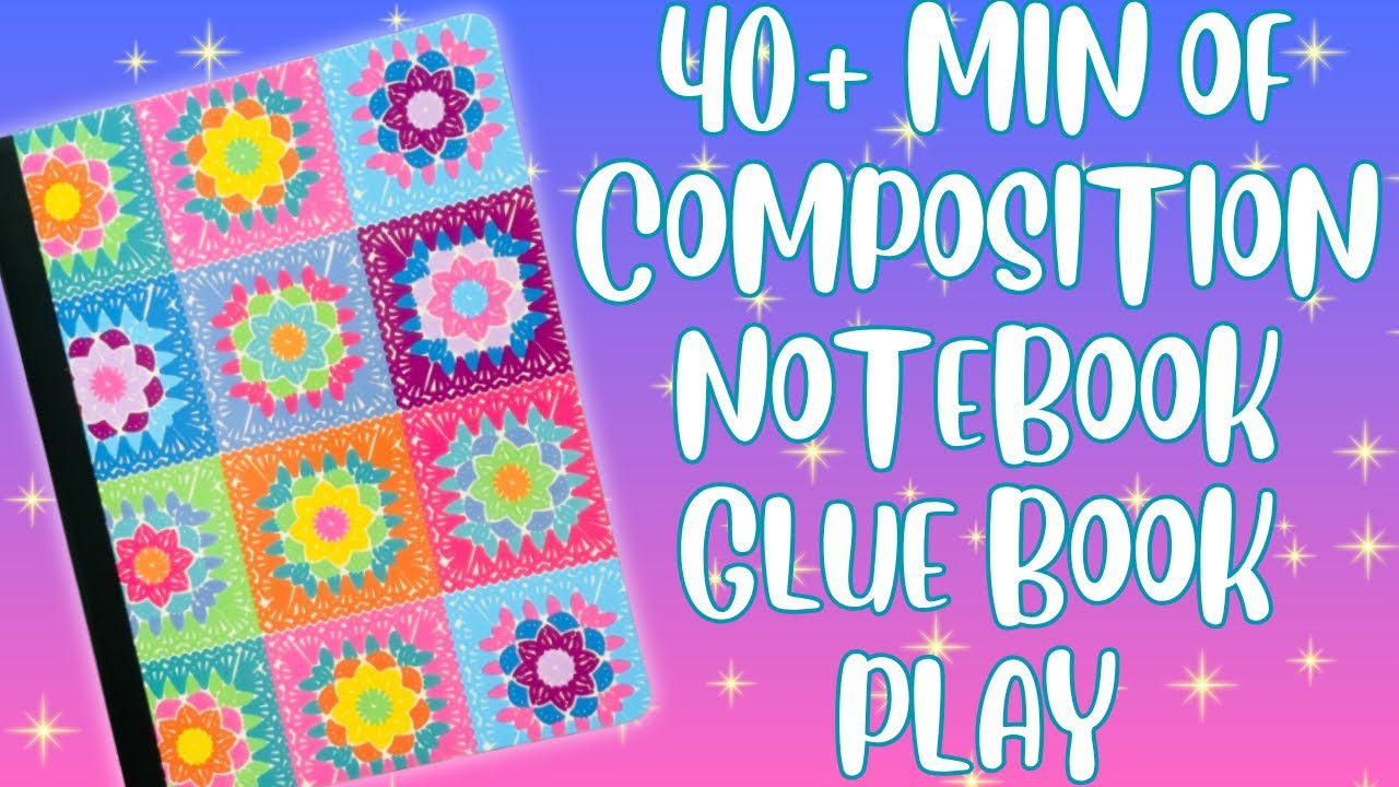 ❤️40+ min of Glue Book Play‼️ | Composition Notebook✂️