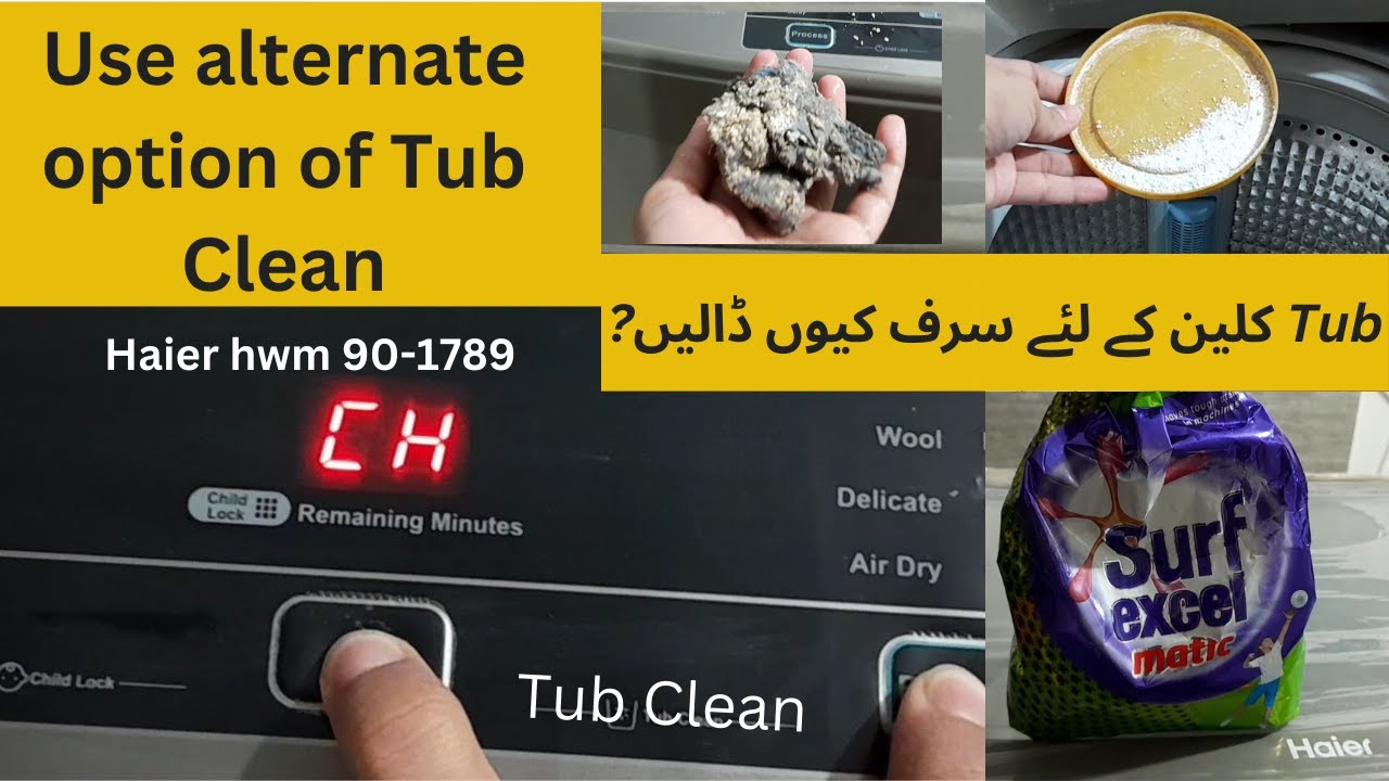Tub Clean process of Haier Washing Machine | Tub clean ka alternate option | Maria Tariq Vlogs