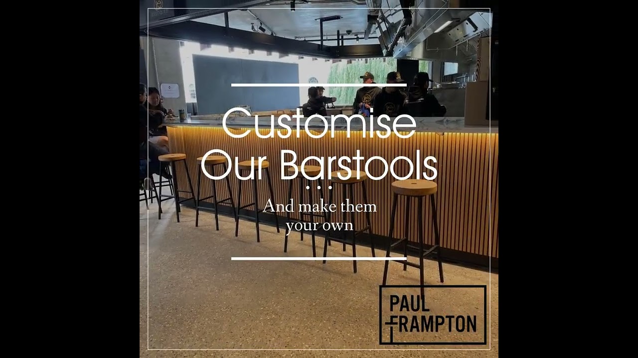 Hand built wood and steel bar stools