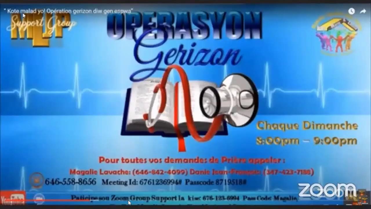 “  Operation gerison “ Mezanmy vin tande koman Jesus Geri moun ! Hallelujah