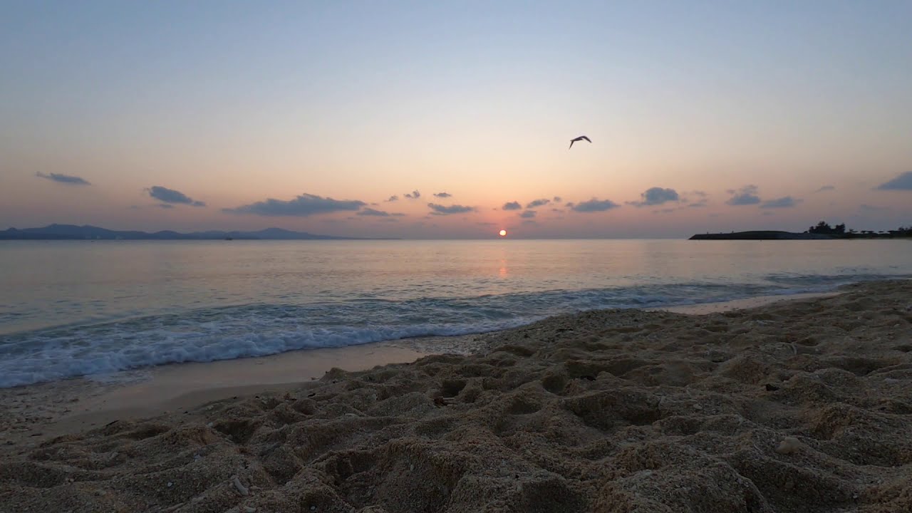 [Calming] Okinawa - Japan - Sea - 沖縄の海 - リラックス - Relaxing - Ocean wave sound - Sleep video - Sunset