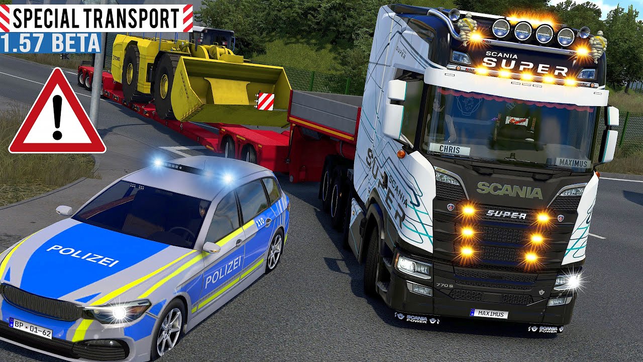 ETS2 1.57 Open Beta - NEW Special Transport 54 Tonnen Untertage Lader [3040] EURO TRUCK SIMULATOR 2