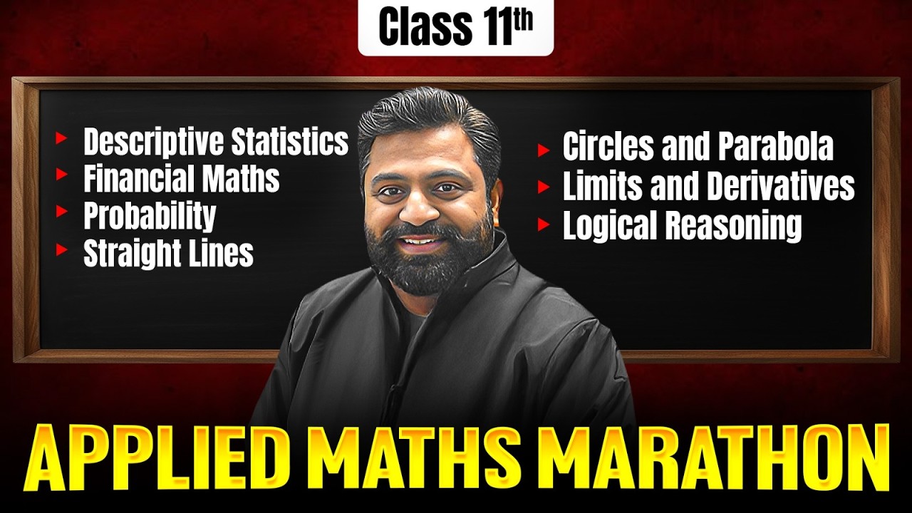 Class 11 Applied Maths Full Syllabus Marathon 😱🔥| Final Exams 2026 Endgame | Full Revision LIVE