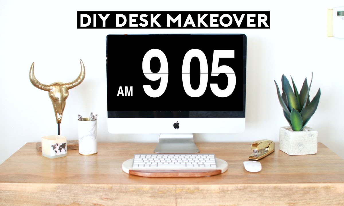 DIY Desk Makeover & Affordable Organization Ideas!