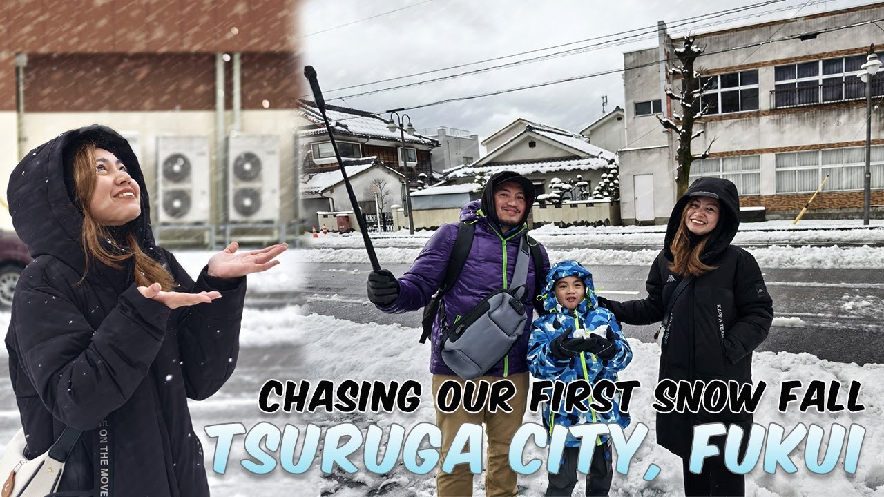 Chasing our first Snow Fall in Tsuruga City, Japan