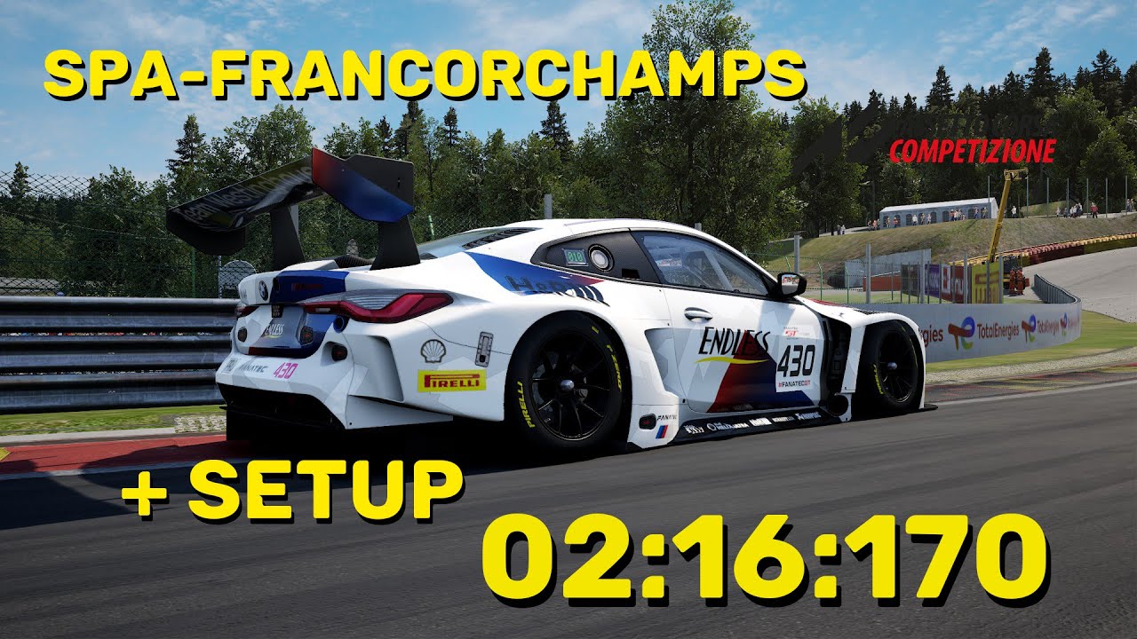 ACC Hotlap BMW M4 GT3 @ Spa-Francorchamps - 2:16:170 W/ Free Setup