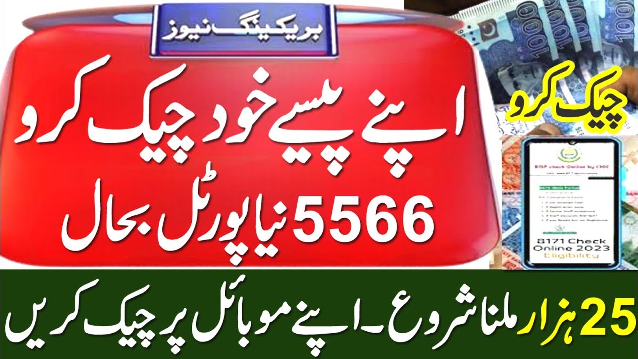 25000 New Portal BISP 5566 || 8171  Check Ehsas and BISP pyment || BISP registration new Dynamic