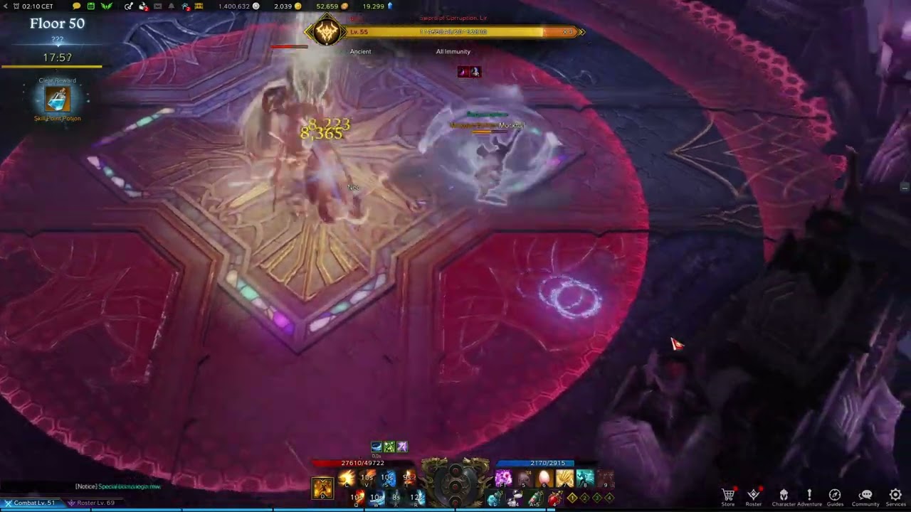 Lost Ark Fatespire Tower Floor 50 Clear - Wardancer (1060 iLvl)