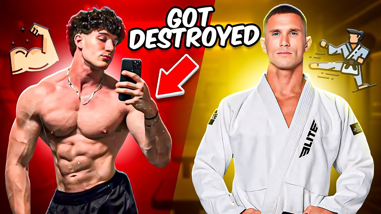 Bodybuilder vs Jiu-Jitsu fighter (INSANE)