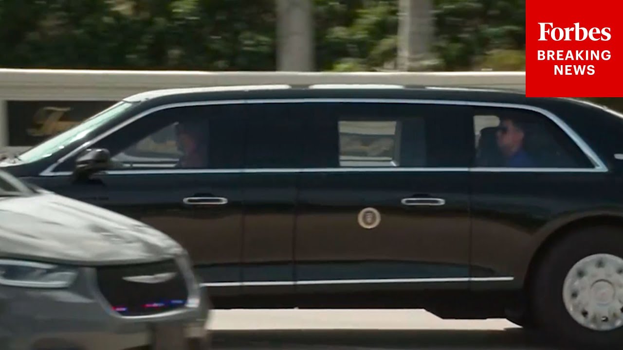 MOMENTS AGO: President Trump Departs From Trump International Golf Club In West Palm Beach, Florida