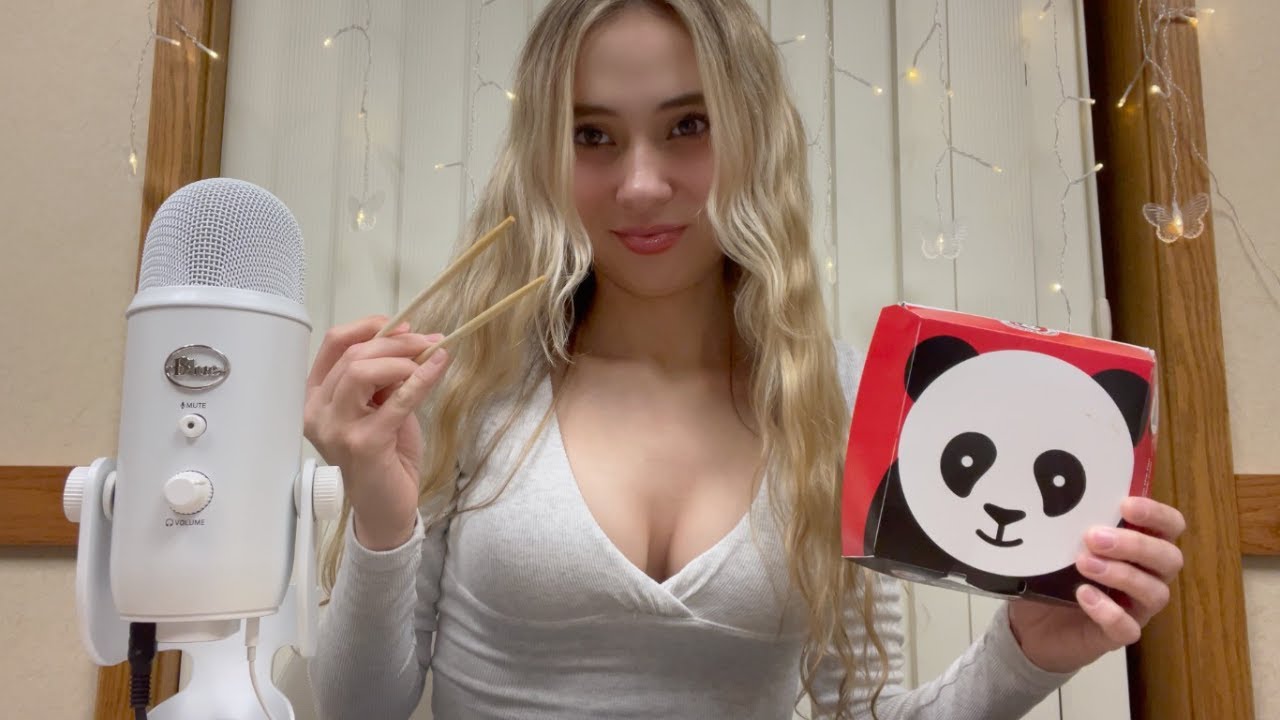 asmr eating panda express