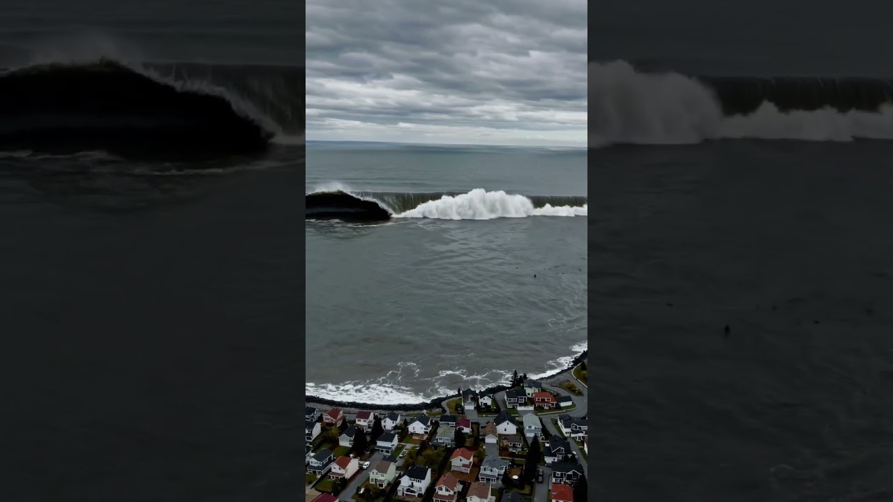 Scary Mega Tsunami Coastal Area West Pacific #tsunami  #nature  #shortvideo #scary