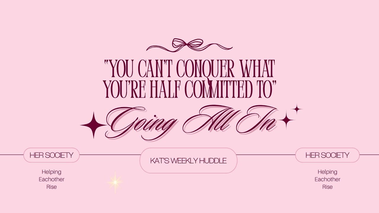 Kat's Inner Circle team huddle: When you go all in, God goes ALL OUT