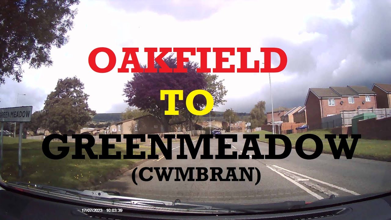 Dash cam footage from Oakfield to Greenmeadow, Cwmbran, South Wales.