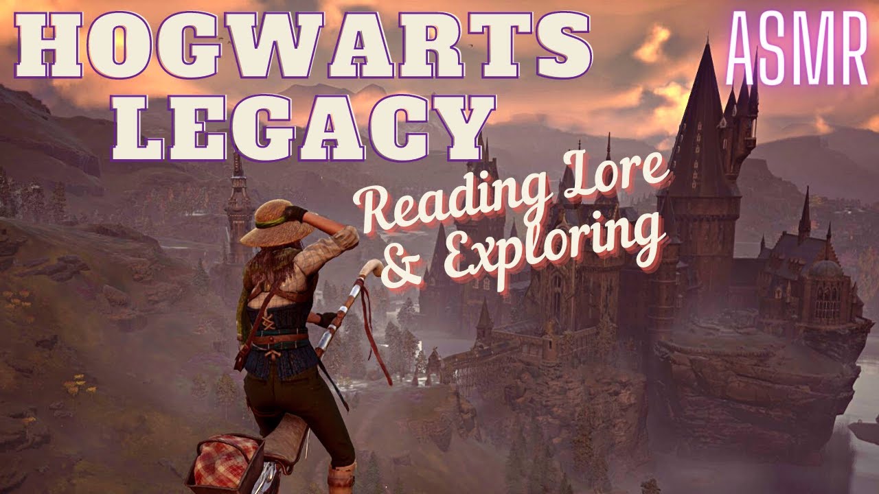 Hogwarts Legacy ASMR ~ Reading Hogwarts Lore while walking around (whispered)