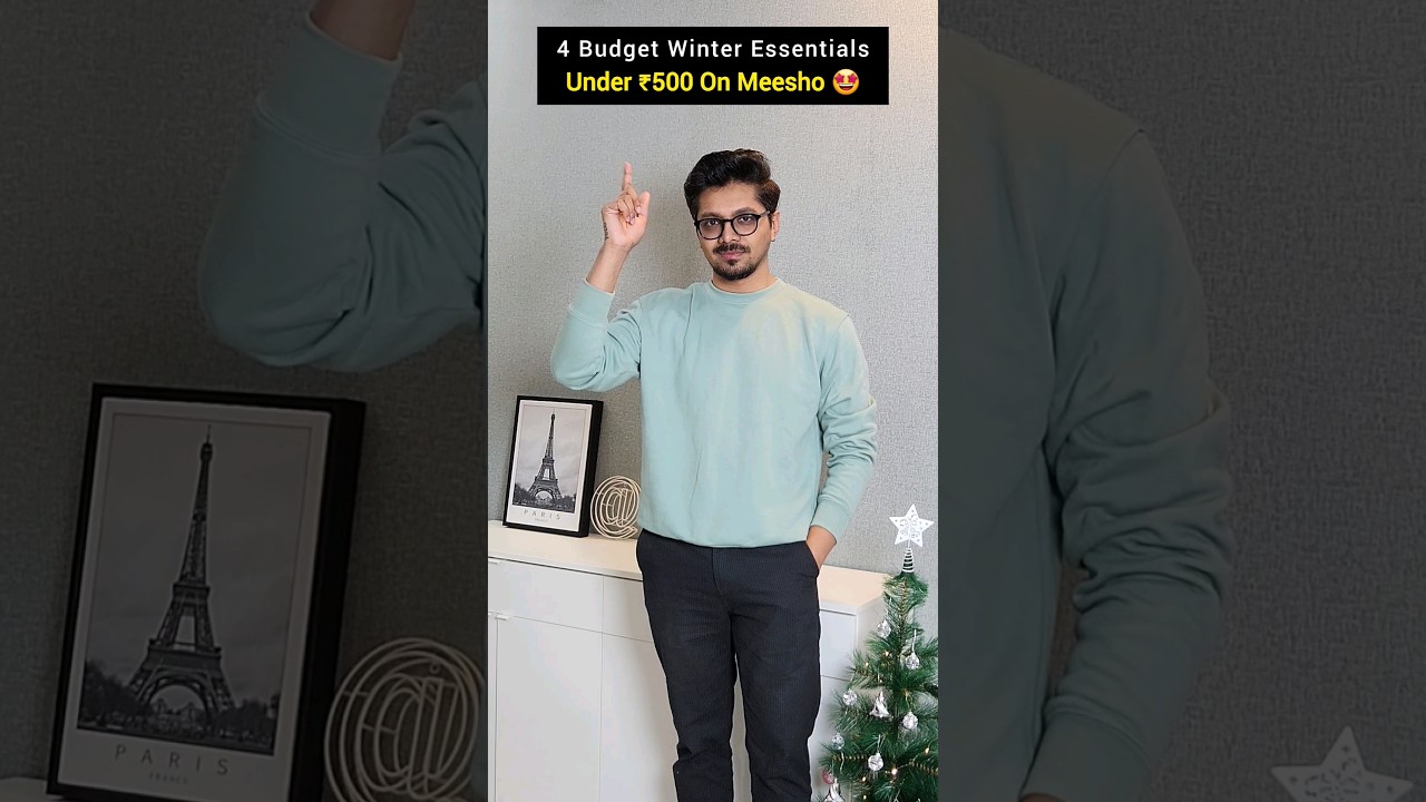 4 Budget Winter Essentials Under  ₹500 On Meesho 😎 #meeshohaul #meeshofinds #budgetfriendly #shorts