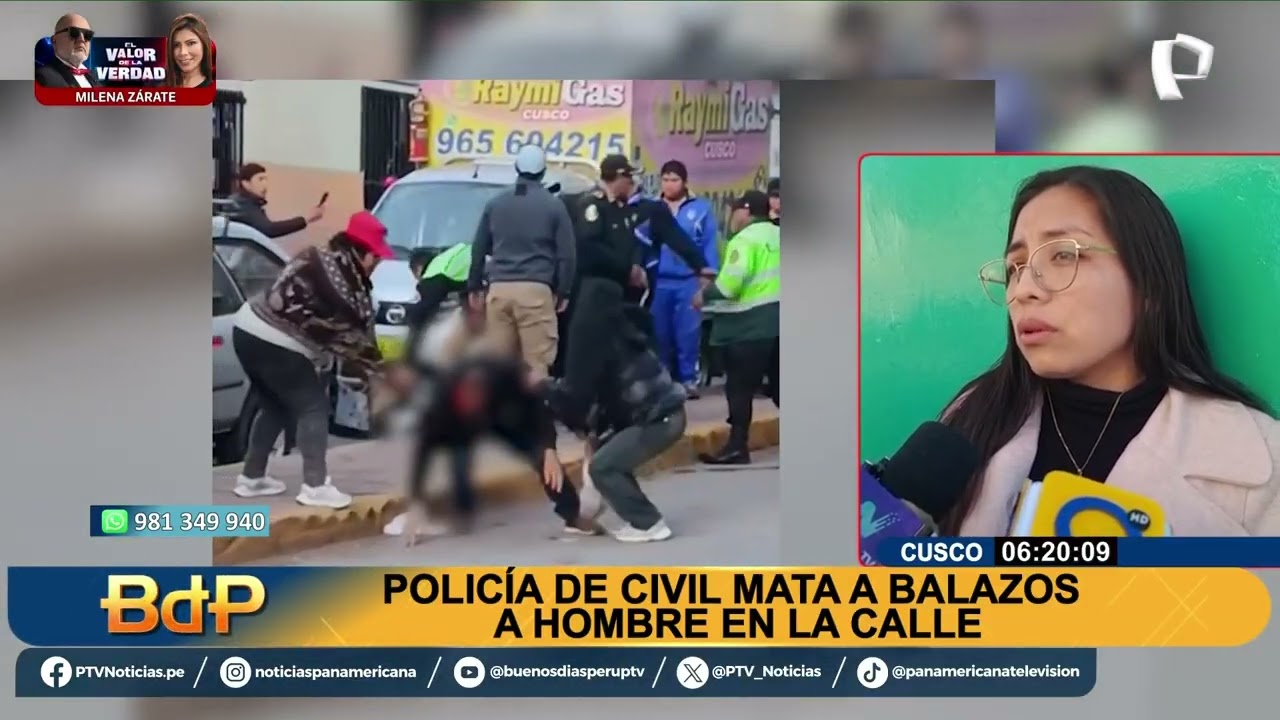 Policía de civil mata a balazos a un hombre en calle de Cusco: Se trataría de un crimen pasional