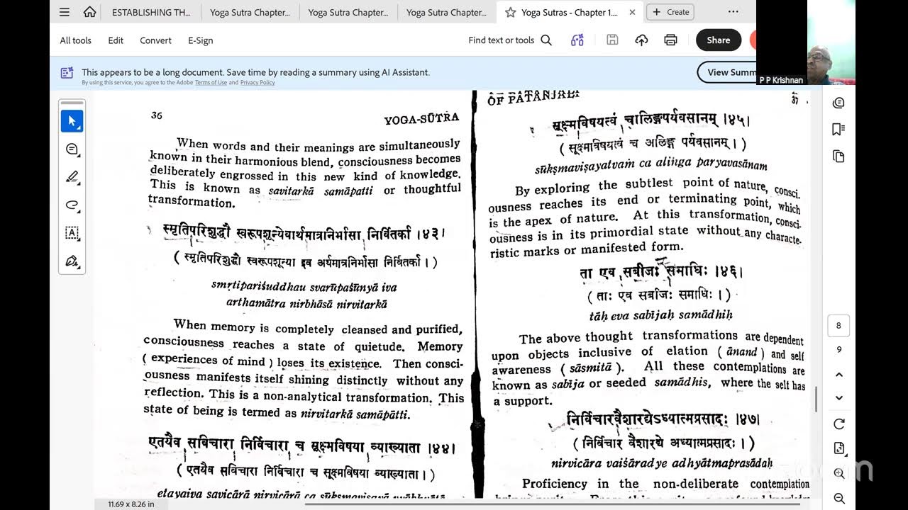 BLISSFUL SHLOKA - PPK  SOLO - PATANJALI YOGA SUTRA - CH 1 dated 04.03.2026