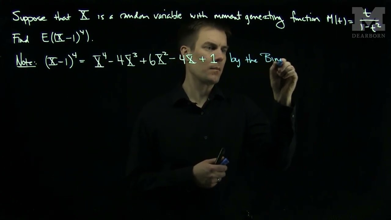 Find a Centralized Moment from the Moment Generating Function