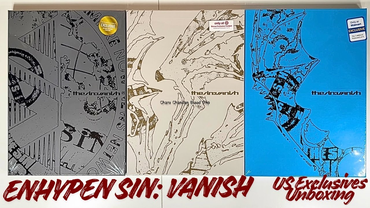 Распаковка: Enhypen The Sin: Vanish (эксклюзивы для США) [Barnes & Noble, Target и Walmart]