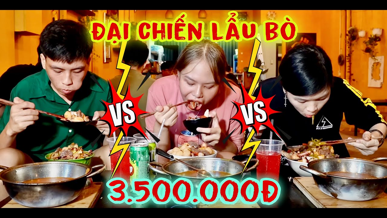 Lần Đầu Tiên Bé Mai - Hoàng Tốc Độ - Bé Ngân Đối Đầu Nhau Ăn Đua 3 Nồi Lẩu Bò Nhận Thưởng 3.500.000Đ