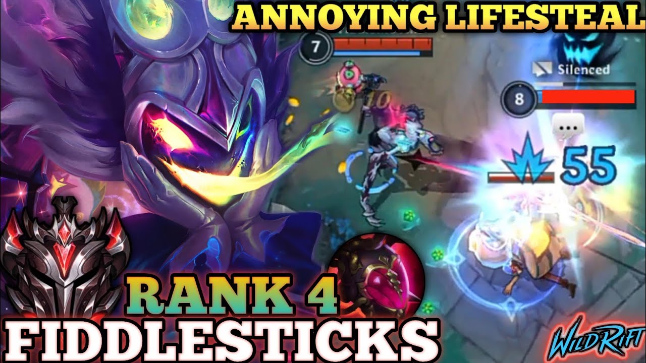 FIDDLESTICKS DEADLY LIFESTEAL DMG! MVP BUILD - TOP 4 GLOBAL FIDDLESTICKS BY FiddleMeThis - WILD RIFT
