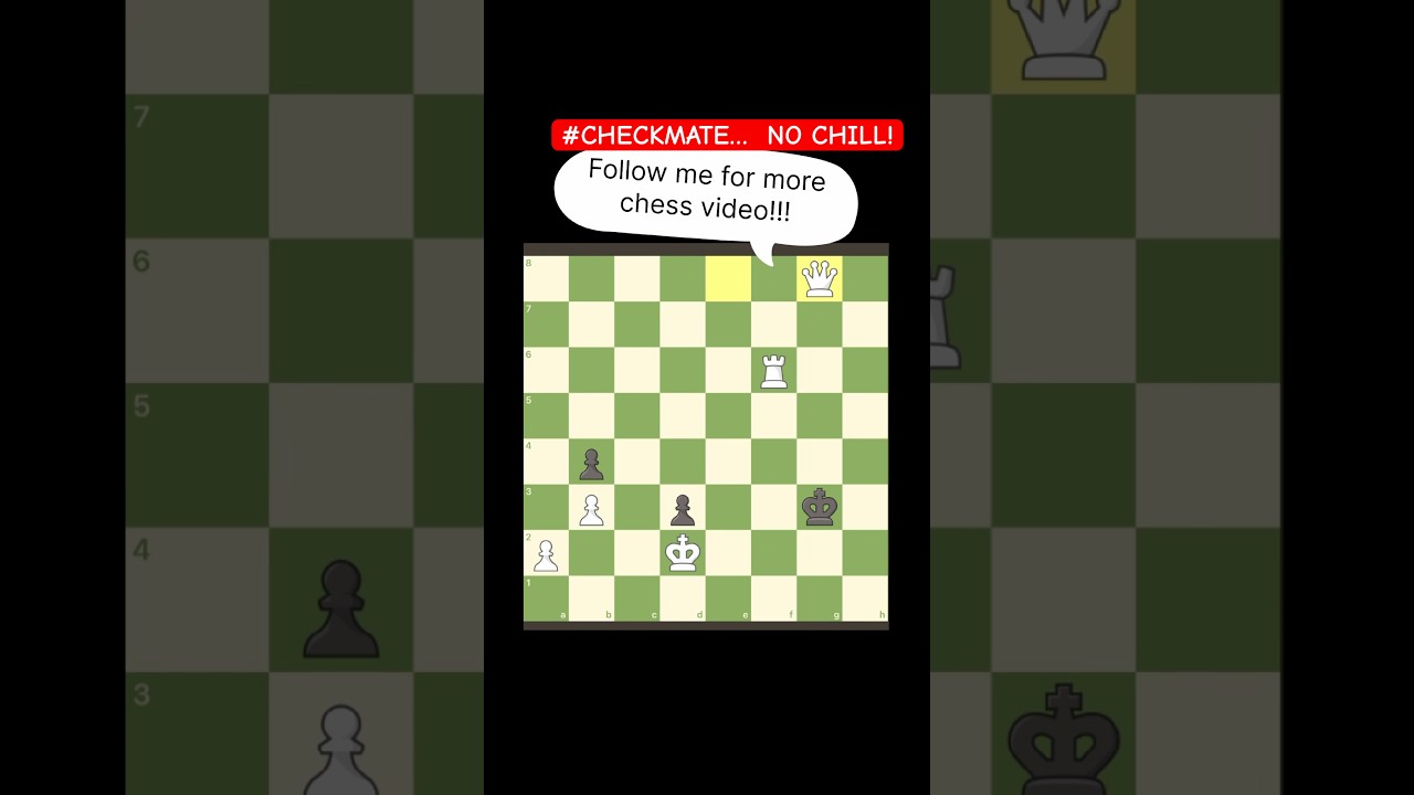 CHECKMATE ♟️… NO CHILL! Brutal Chess Finish #chess #checkmate #chessshorts #shorts