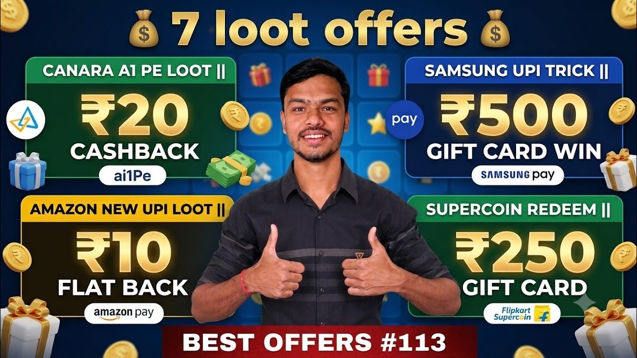 Canara a1 Pe Loot, Samasung UPI Trick, Amazon New Send Money Offer, Supercoin 100% Redeem, Scapia ||