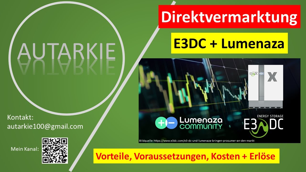 E3DC + Lumenaza  - Kooperation zur Direktvermarktung von solarem Überschuss - Autarkie - Folge 315