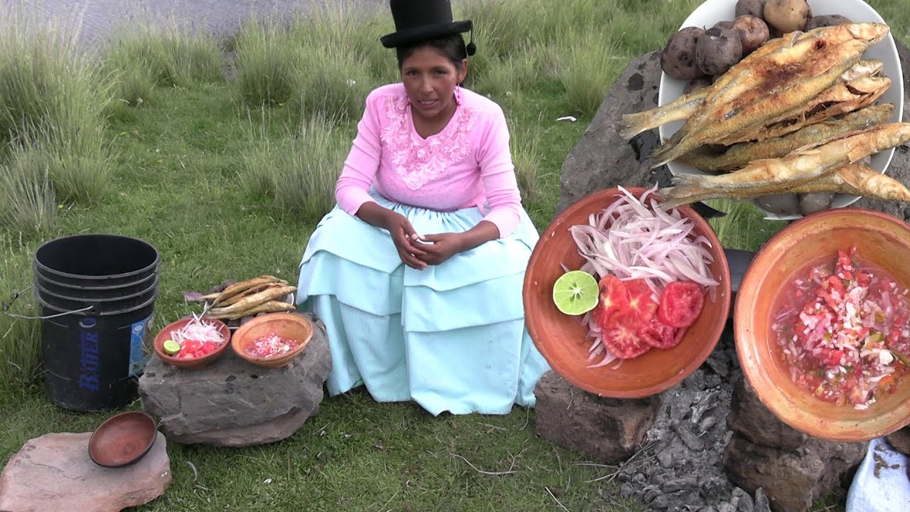 PEJERREY FRITO Y SU PAPA Y SU CHUÑO BLANCO AL ESTILO DE LA CHOLITA JULIA