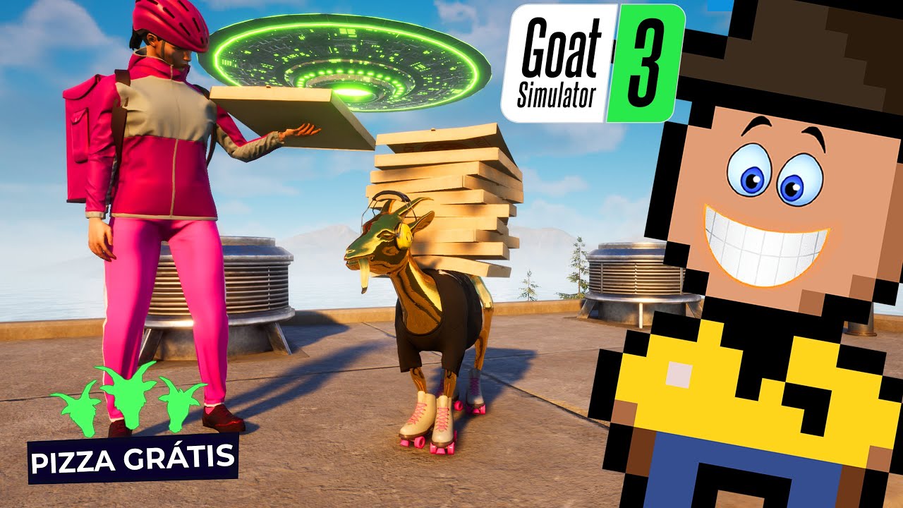 CABRA ENTREGA PIZZA * para o entregador de pizza * (Goat Simulator 3 • Parte 19)