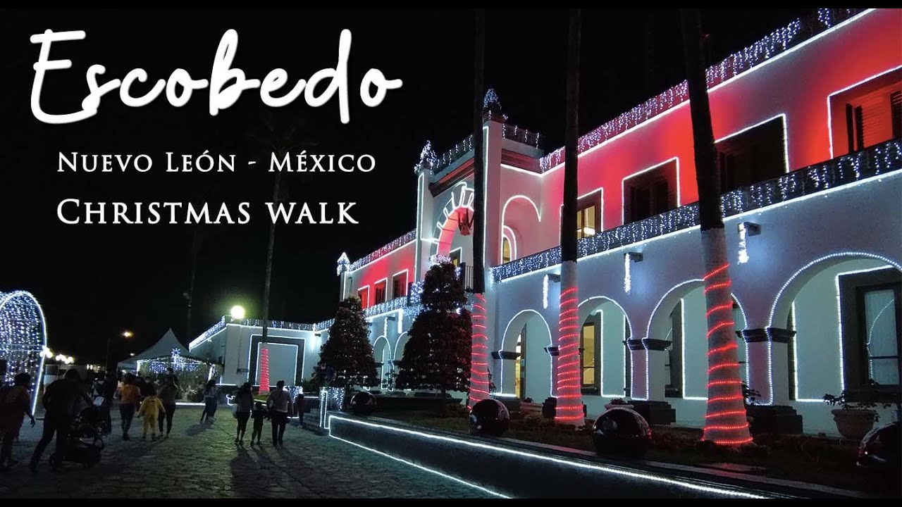 [ 4K ] Escobedo Nuevo León México - Christmas - Video walk - Monterrey 4k