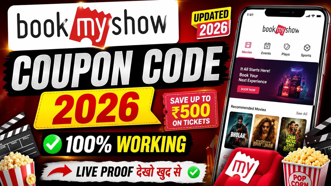 BookMyShow Coupon Code Today 2026 | Best Book My Show Promo Codes Movies