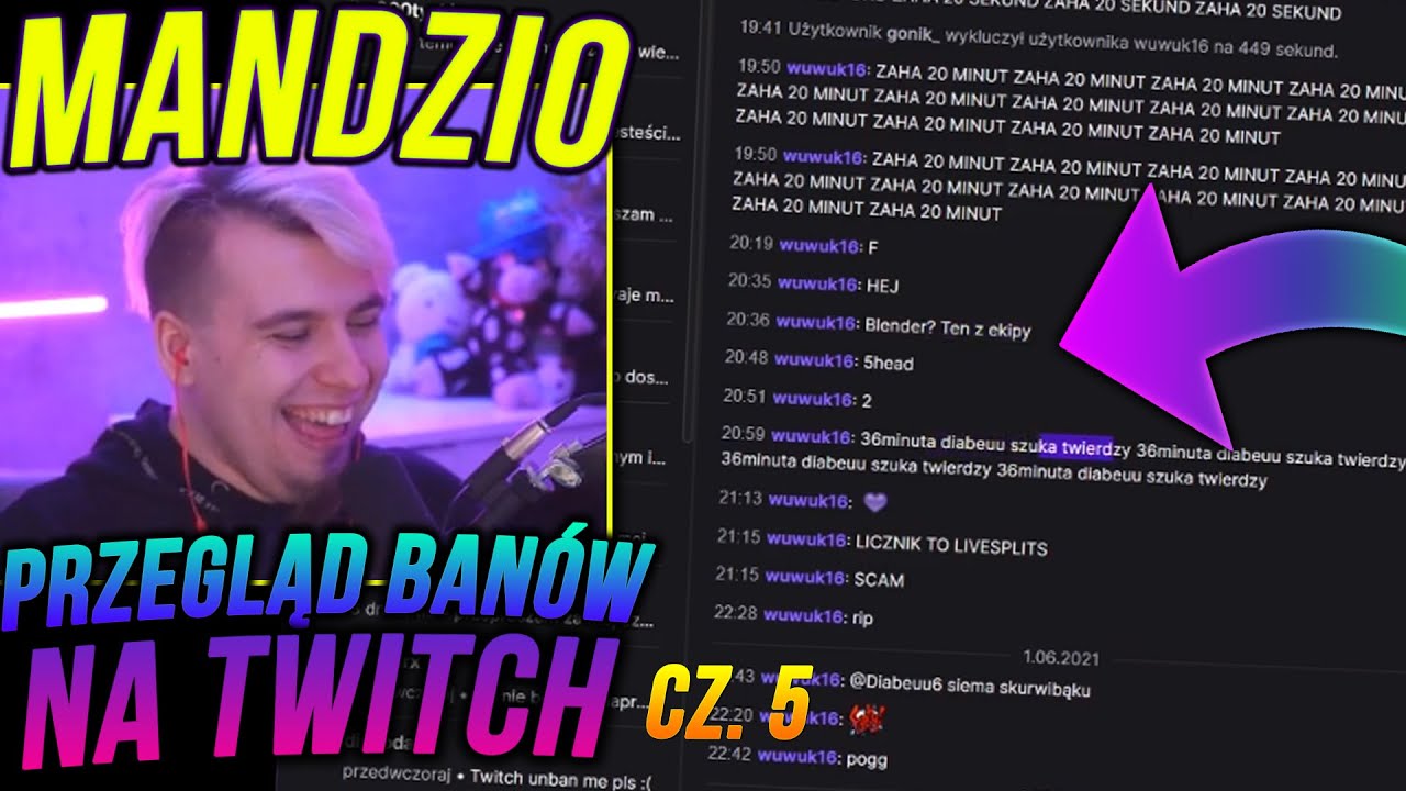 MANDZIO PRZEGLĄD BAN&Oacute;W NA TWITCH CZ. 5 | MANDZIO SHOTY Z LIVE