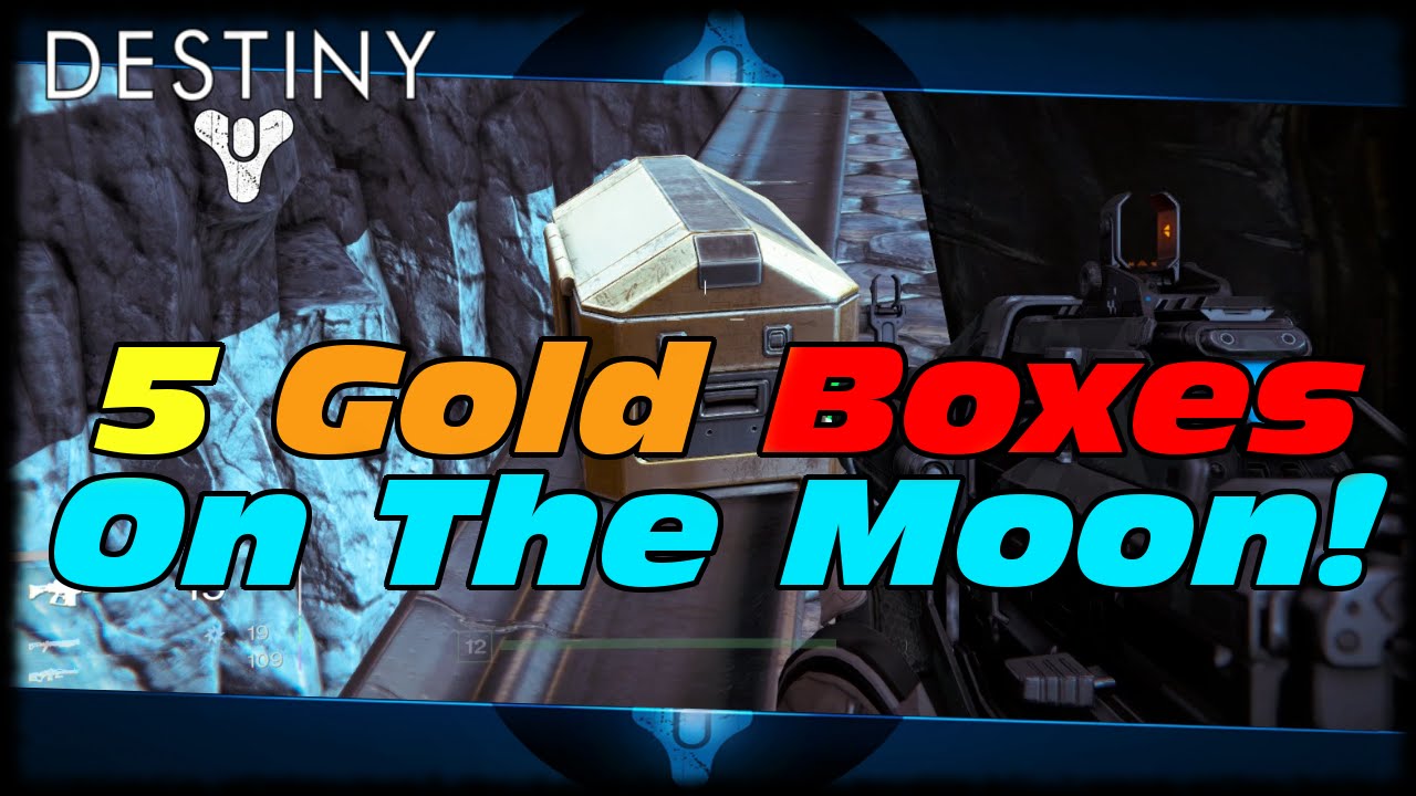 Destiny How To Find All 5 Golden Loot Chests On The Moon! Destiny Golden Box Locations!