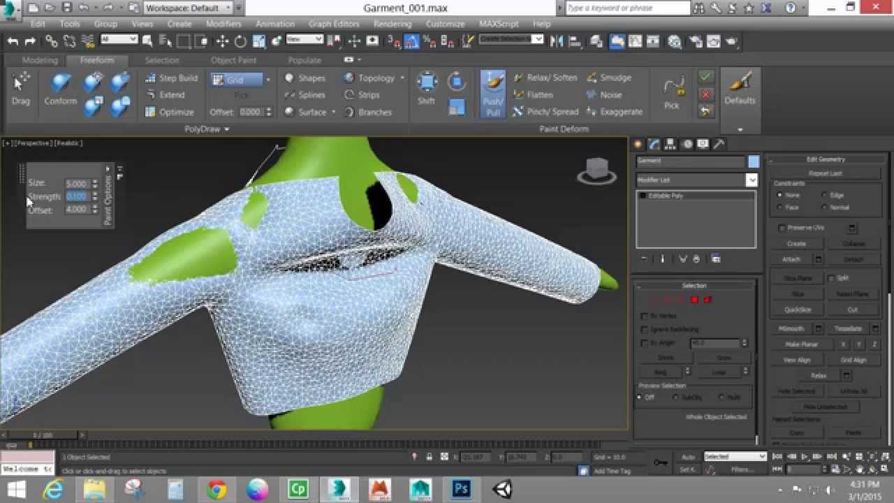 Создание ткани с помощью Garment Maker (Autodesk 3ds Max)