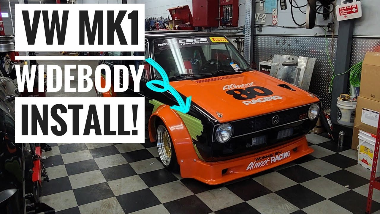 Vw mk1 widebody install! pt1