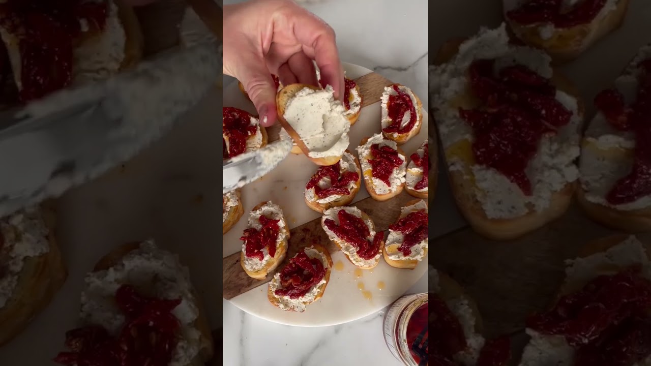 Goat Cheese Crostini Appetizer