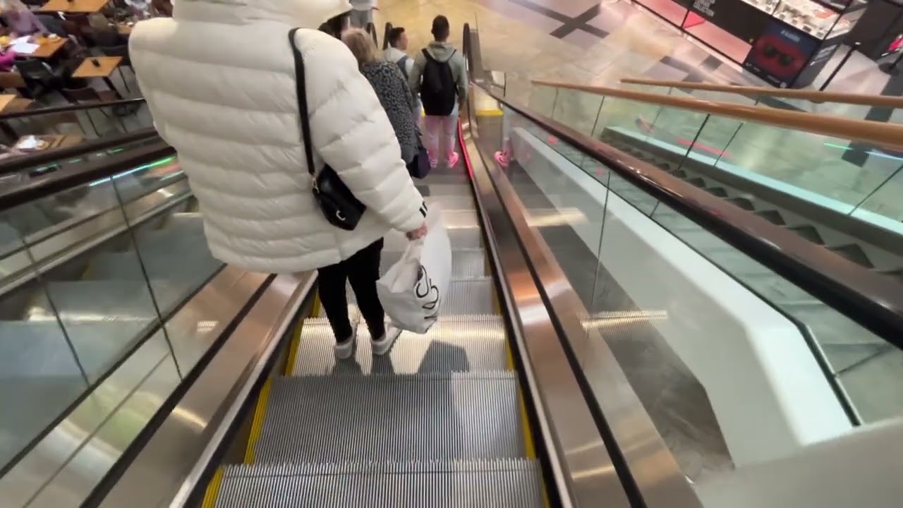 First ride of the new Kone escalators at WestQuay shopping centre