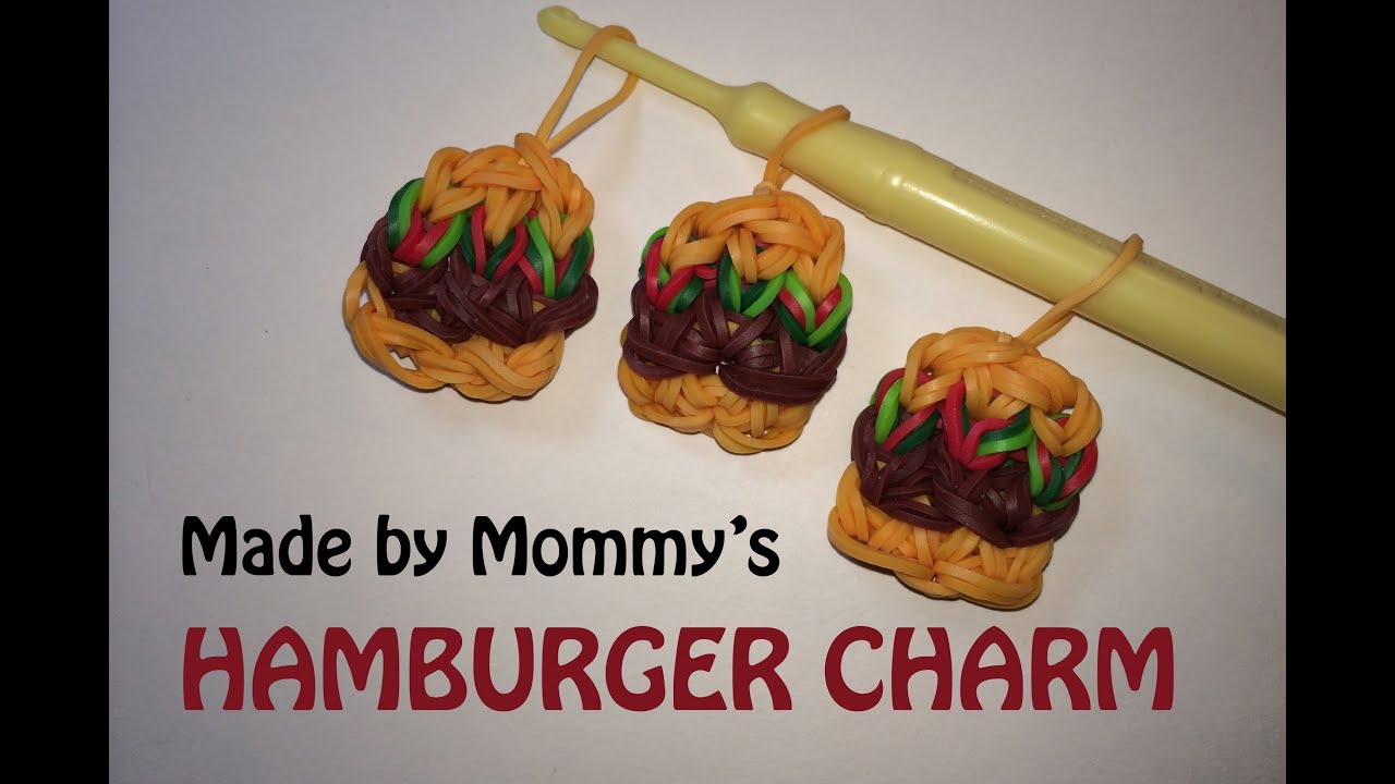 Rainbow Loom Charms: Hamburger