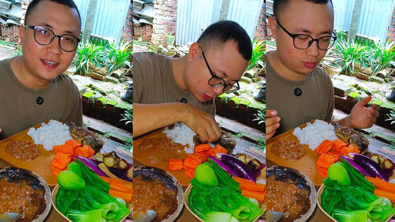 MUKBANG PENUH SAYURAN  😇😇🤪 #mukbang #sayuran #kuliner #bangcahyaw 