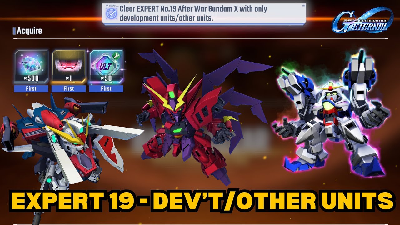 Eternal Road Expert 19 - Development & Other Units | SD GUNDAM G GENERATION ETERNAL