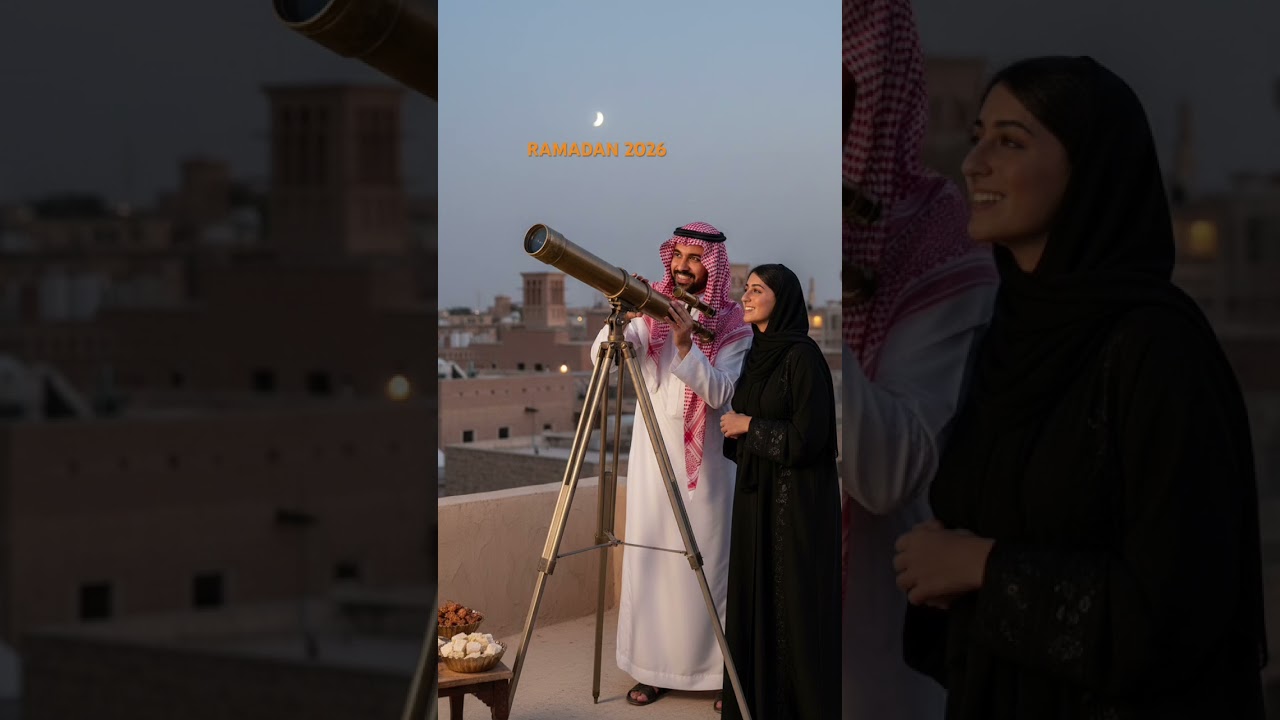 First Ramadan Moon Sighting 2026 🌙 | Zohran & Wife Sharing a Spiritual Moment #zohran #shorts