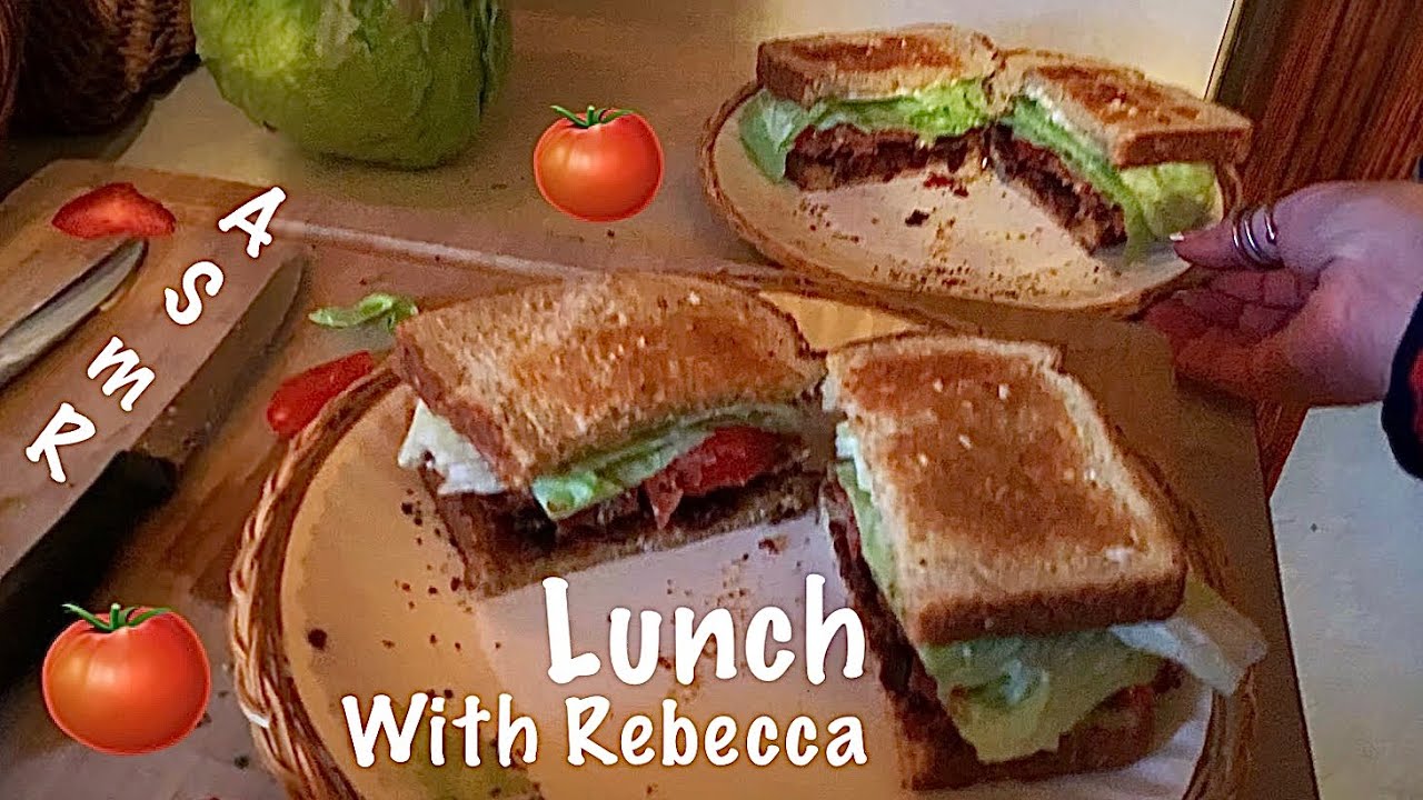 ASMR REQUEST Lunch with Rebecca (No talking) Making BLT sandwiches (no soft spoken version)