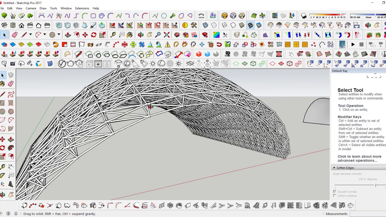 Sketchup Uzay Kafes Sistem Modelleme