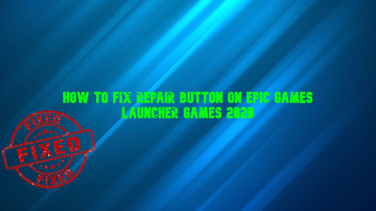 HOW TO *FIX* REPAIR BUTTON ON EPIC GAMES LAUNCHER GAMES (2025) (YOUR GAMES WILL UNINSTALL)
