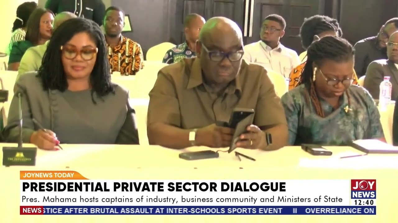 President Mahama hosts captains of industry, business community, Ministers of State. ,#JoyNews